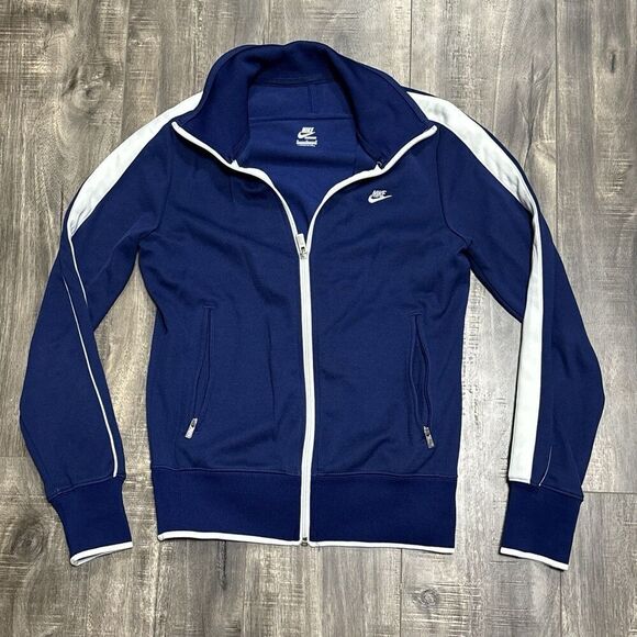 Nike Sportswear Blue Track Jacket Full Zip Long Sleeve Women Size M - Picture 1 of 4